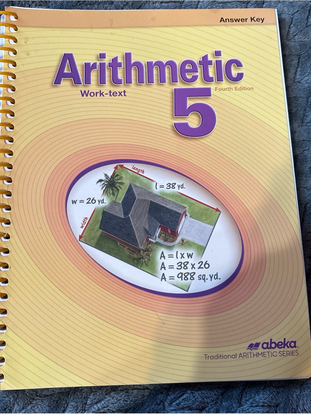 Abeka Arithmetic 5 Work-text answer key  in Yellow and Purple